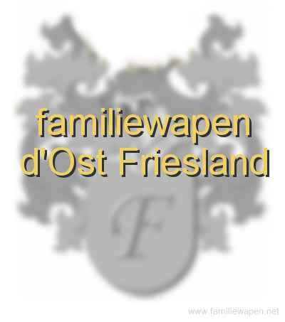 familiewapen d'Ost Friesland