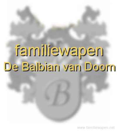 familiewapen De Balbian van Doorn