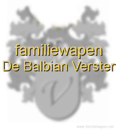 familiewapen De Balbian Verster