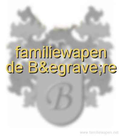 familiewapen de Bère