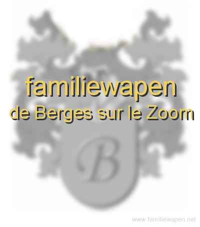 familiewapen de Berges sur le Zoom