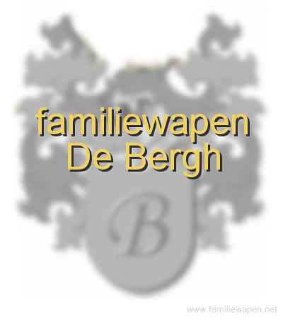 familiewapen De Bergh