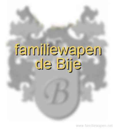 familiewapen De Bije