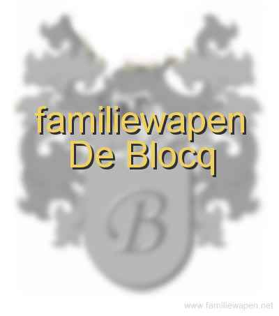 familiewapen De Blocq