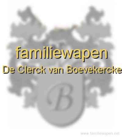 familiewapen De Clerck van Boevekercke