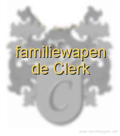 familiewapen de Clerk