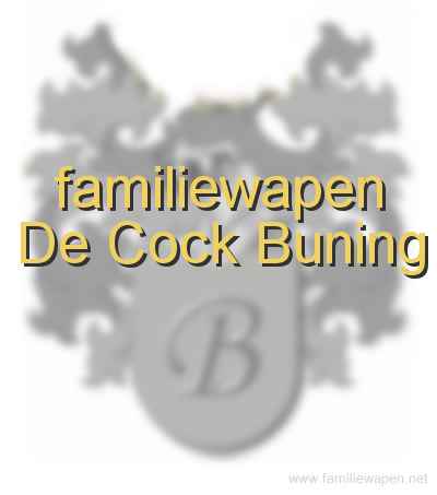 familiewapen De Cock Buning