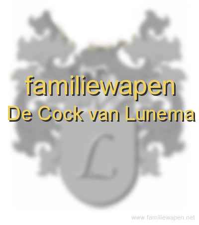 familiewapen De Cock van Lunema