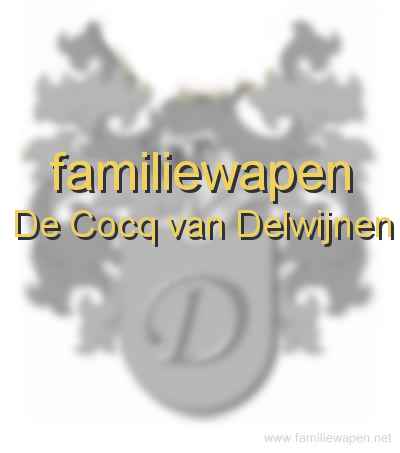 familiewapen De Cocq van Delwijnen