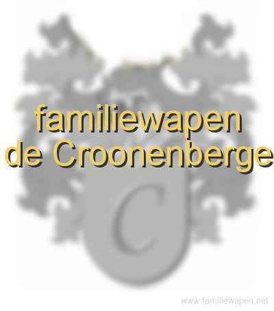 familiewapen de Croonenberge