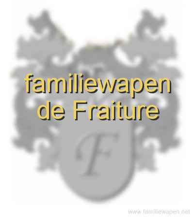 familiewapen de Fraiture