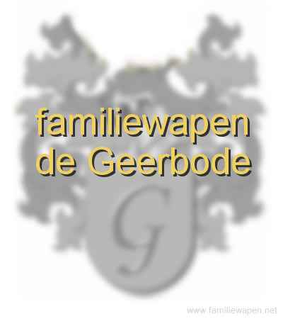 familiewapen de Geerbode