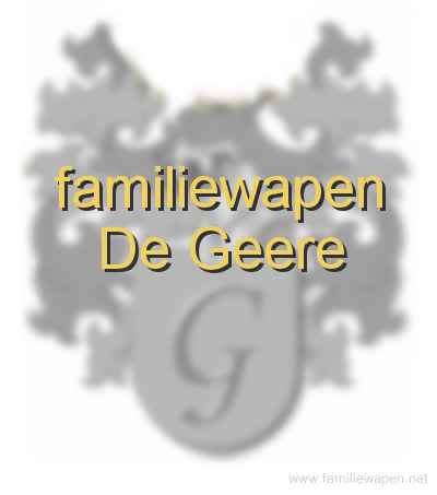 familiewapen De Geere