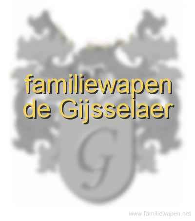 familiewapen de Gijsselaer