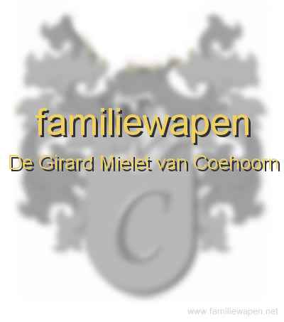 familiewapen De Girard Mielet van Coehoorn