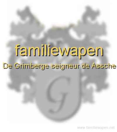 familiewapen De Grimberge seigneur de Assche