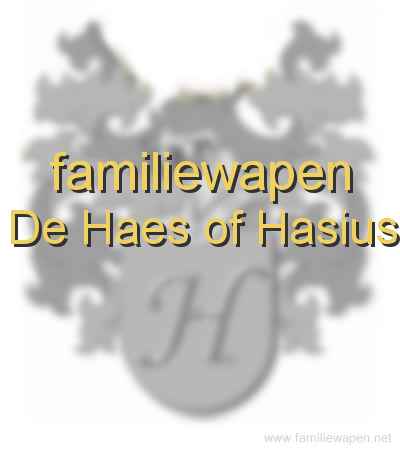 familiewapen De Haes of Hasius