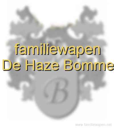 familiewapen De Haze Bomme