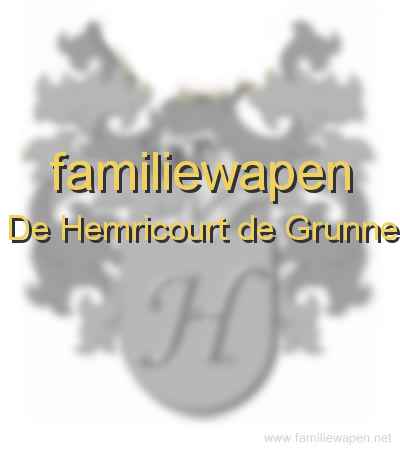 familiewapen De Hemricourt de Grunne