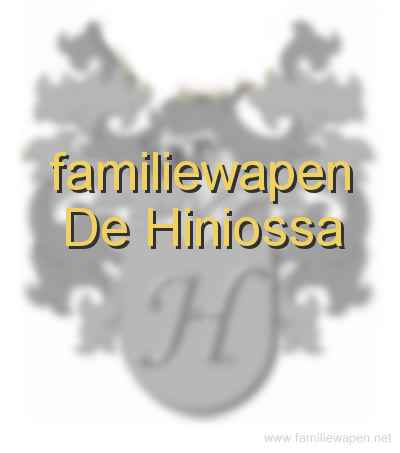 familiewapen De Hiniossa