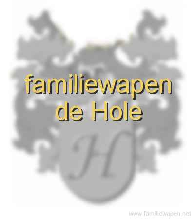 familiewapen de Hole