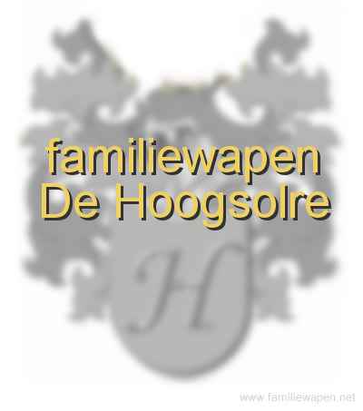 familiewapen De Hoogsolre