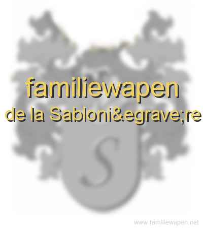 familiewapen de la Sablonière