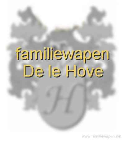 familiewapen De le Hove