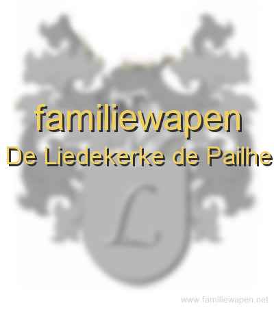 familiewapen De Liedekerke de Pailhe