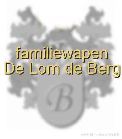 familiewapen De Lom de Berg