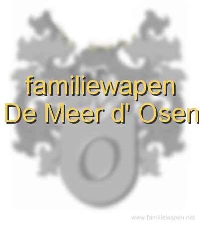 familiewapen De Meer d' Osen