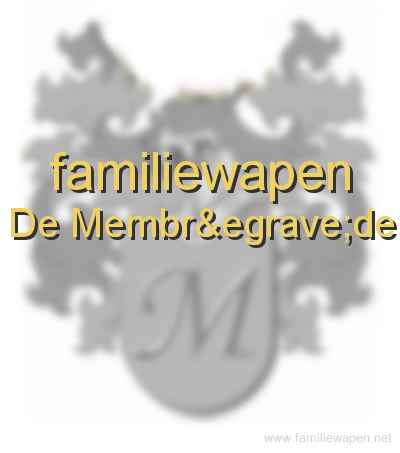 familiewapen De Membrède