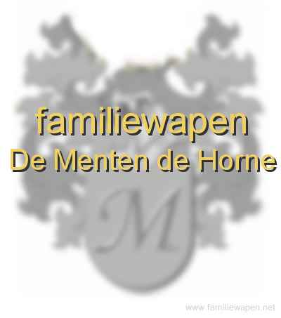 familiewapen De Menten de Horne