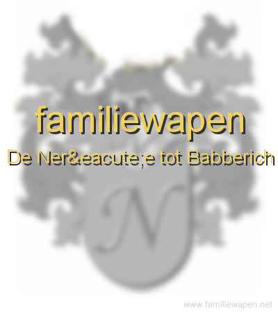 familiewapen De Nerée tot Babberich