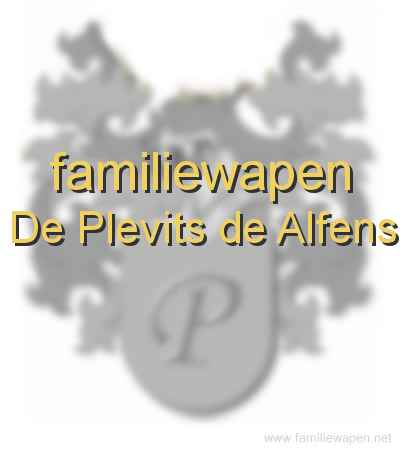 familiewapen De Plevits de Alfens