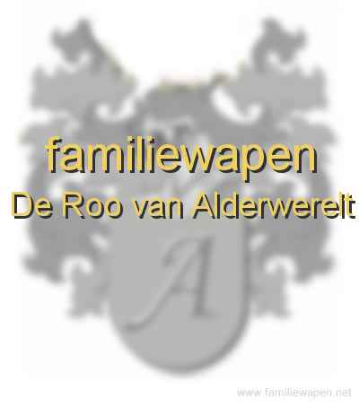 familiewapen De Roo van Alderwerelt