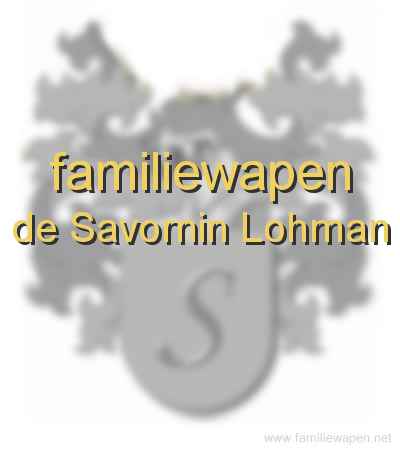 familiewapen de Savornin Lohman