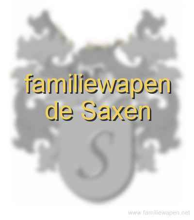 familiewapen de Saxen