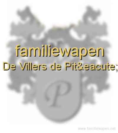 familiewapen De Villers de Pité