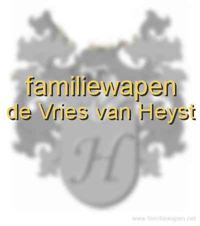 familiewapen de Vries van Heyst