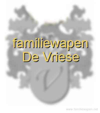 familiewapen De Vriese