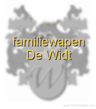 familiewapen De Widt