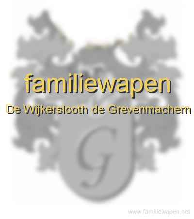 familiewapen De Wijkerslooth de Grevenmachern