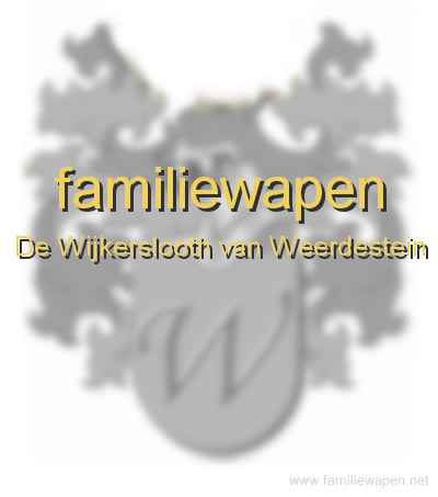 familiewapen De Wijkerslooth van Weerdestein