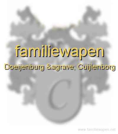 familiewapen Doeijenburg à Cuijlenborg