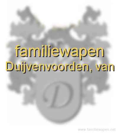 familiewapen Duijvenvoorden, van