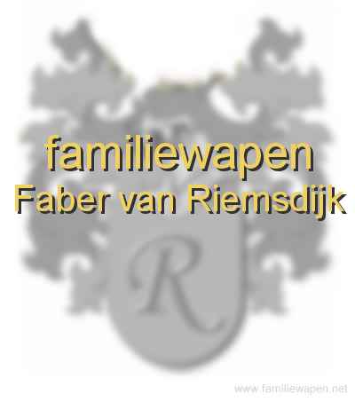 familiewapen Faber van Riemsdijk