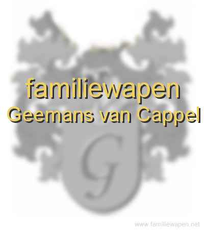 familiewapen Geemans van Cappel