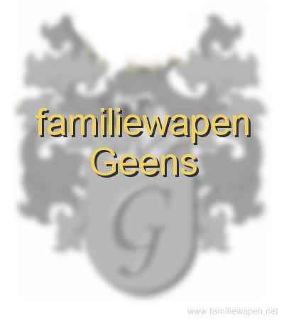 familiewapen Geens