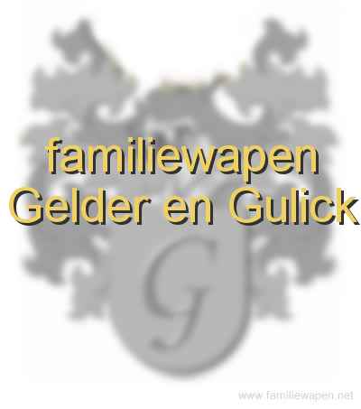 familiewapen Gelder en Gulick